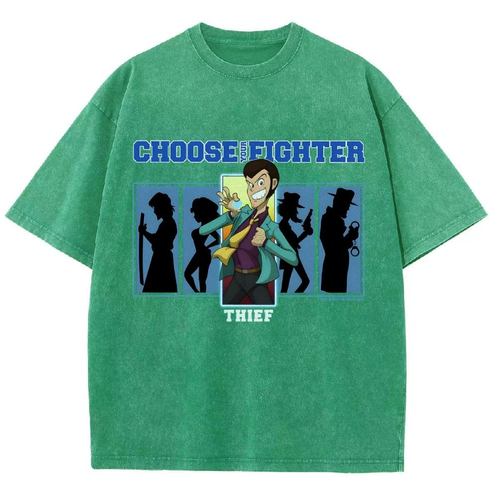 Choose Your Fighter Thief Vintage Distressed T-shirt