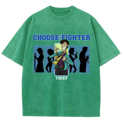 Choose Your Fighter Thief Vintage Distressed T-shirt