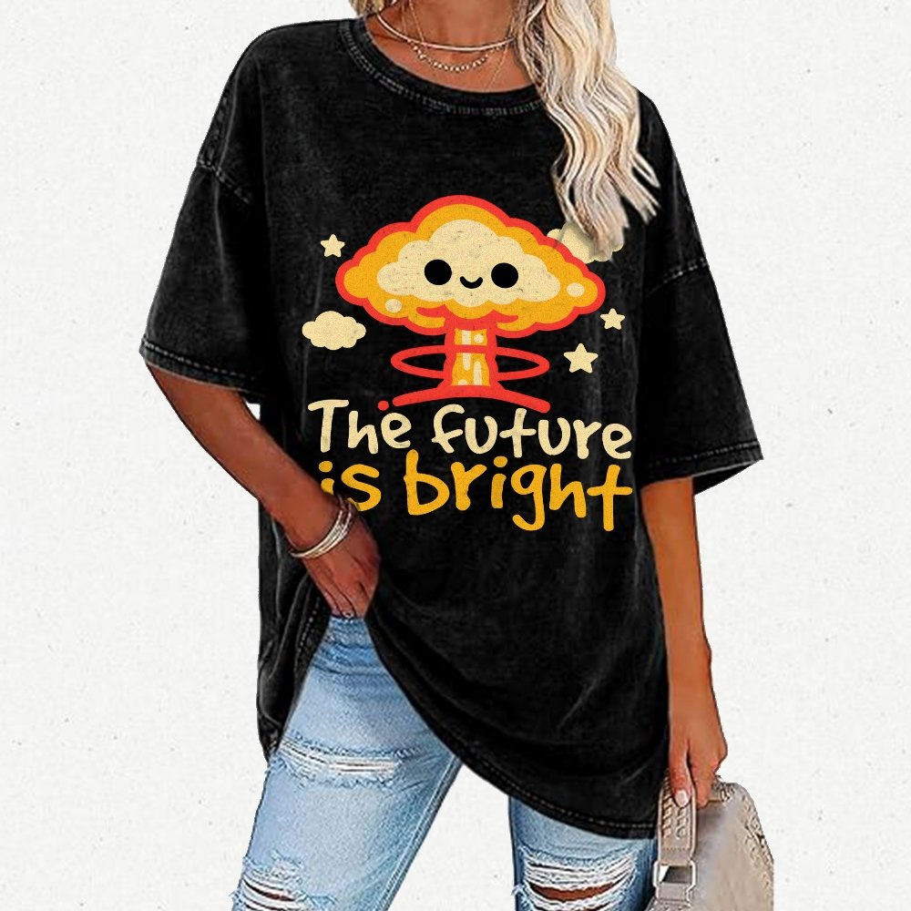 The Future Is Bright Vintage Distressed T-shirt