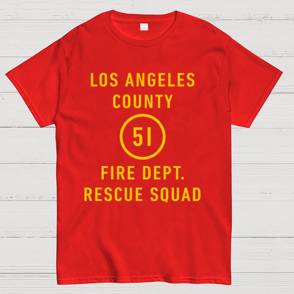 Emergency - Los Angeles County Fire Dept. Squad 51 Geek T-Shirt