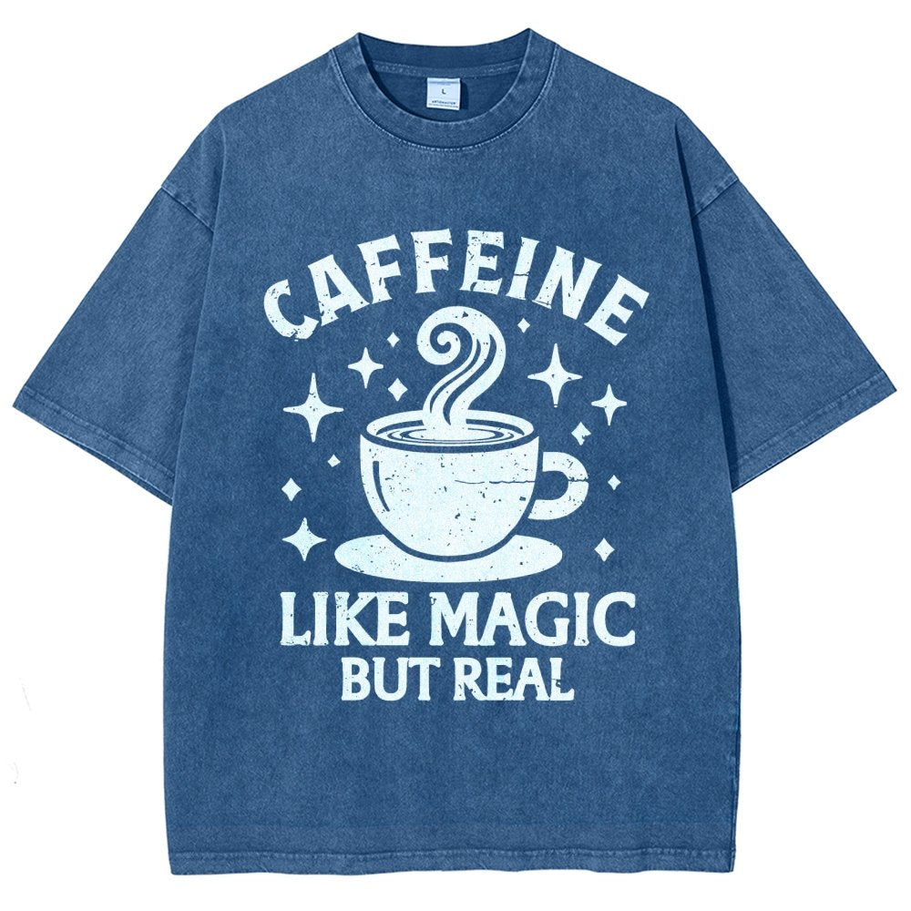 Caffeine Like Magic Vintage Distressed T-shirt
