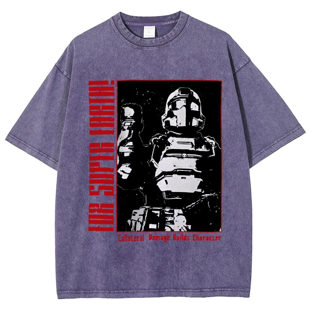 Tactical Star Soldier Vintage Distressed T-shirt