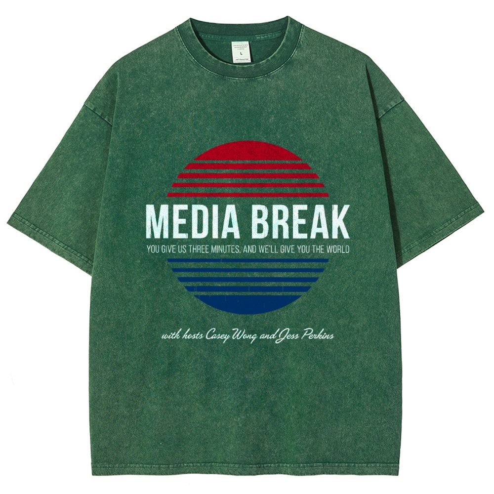 Media Break Vintage Distressed T-shirt