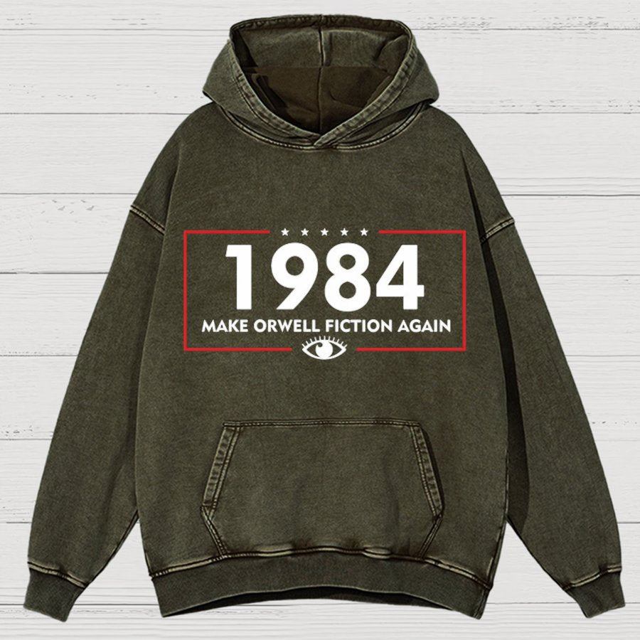 Make Dystopia Fiction Again 19XX Vintage Distressed Hoodie