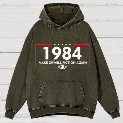 Make Dystopia Fiction Again 19XX Vintage Distressed Hoodie