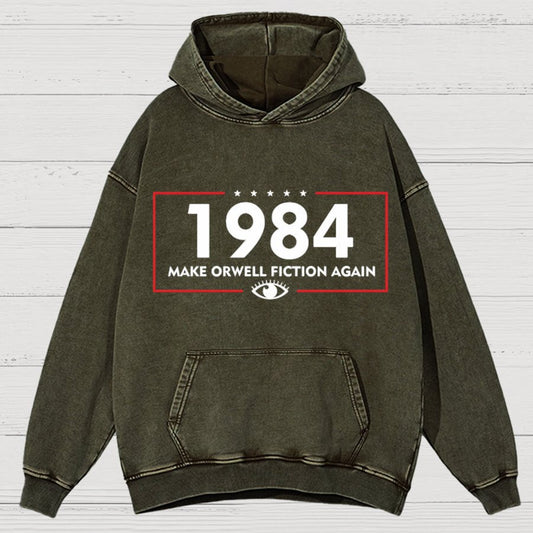 Make Dystopia Fiction Again 19XX Vintage Distressed Hoodie