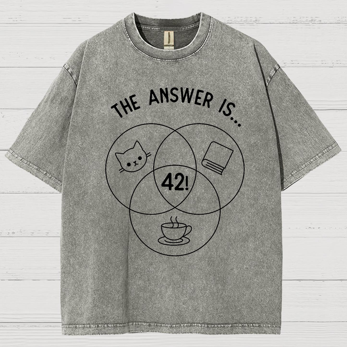 42 Cats Vintage Distressed T-shirt
