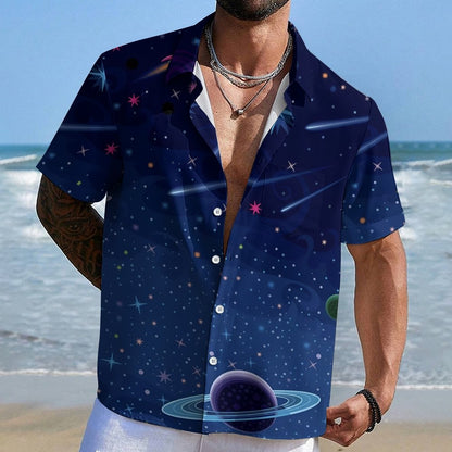 Galaxy Planet Series Print Geeky Shirt