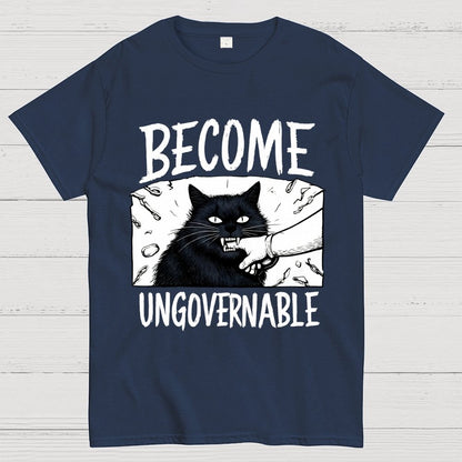 Cat Biting Arm Geek T-Shirt