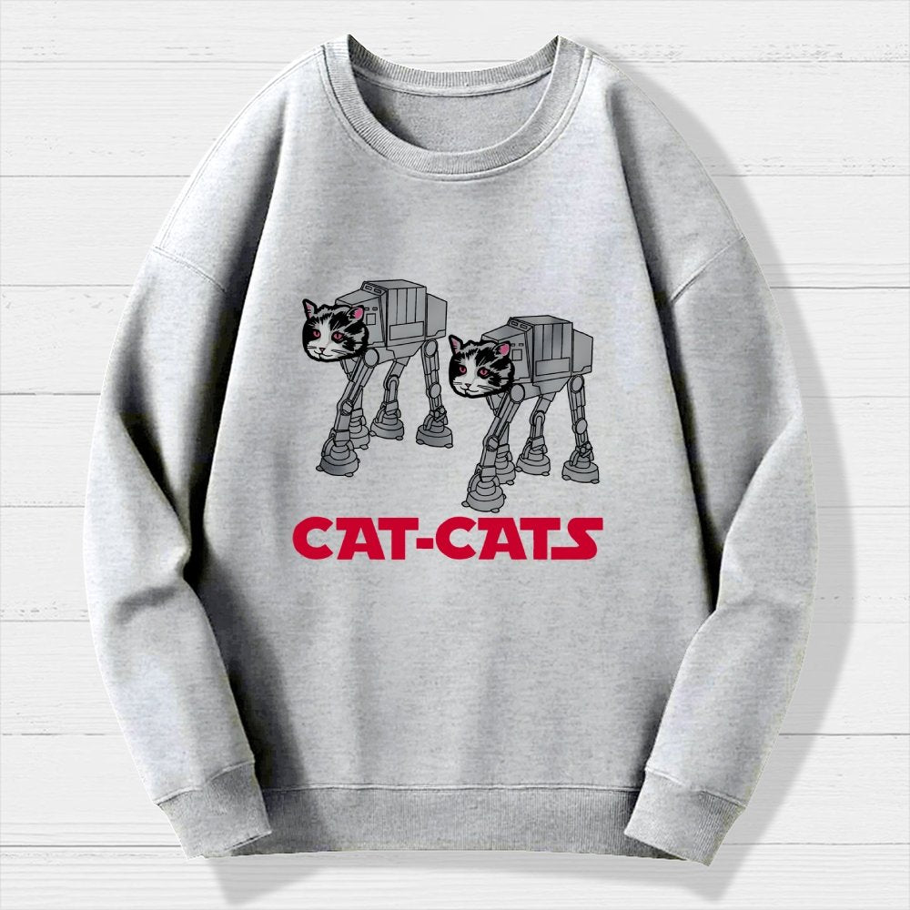 Walking Robot Cat Geek Cotton Sweatshirt