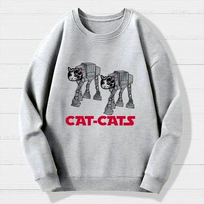 Walking Robot Cat Geek Cotton Sweatshirt