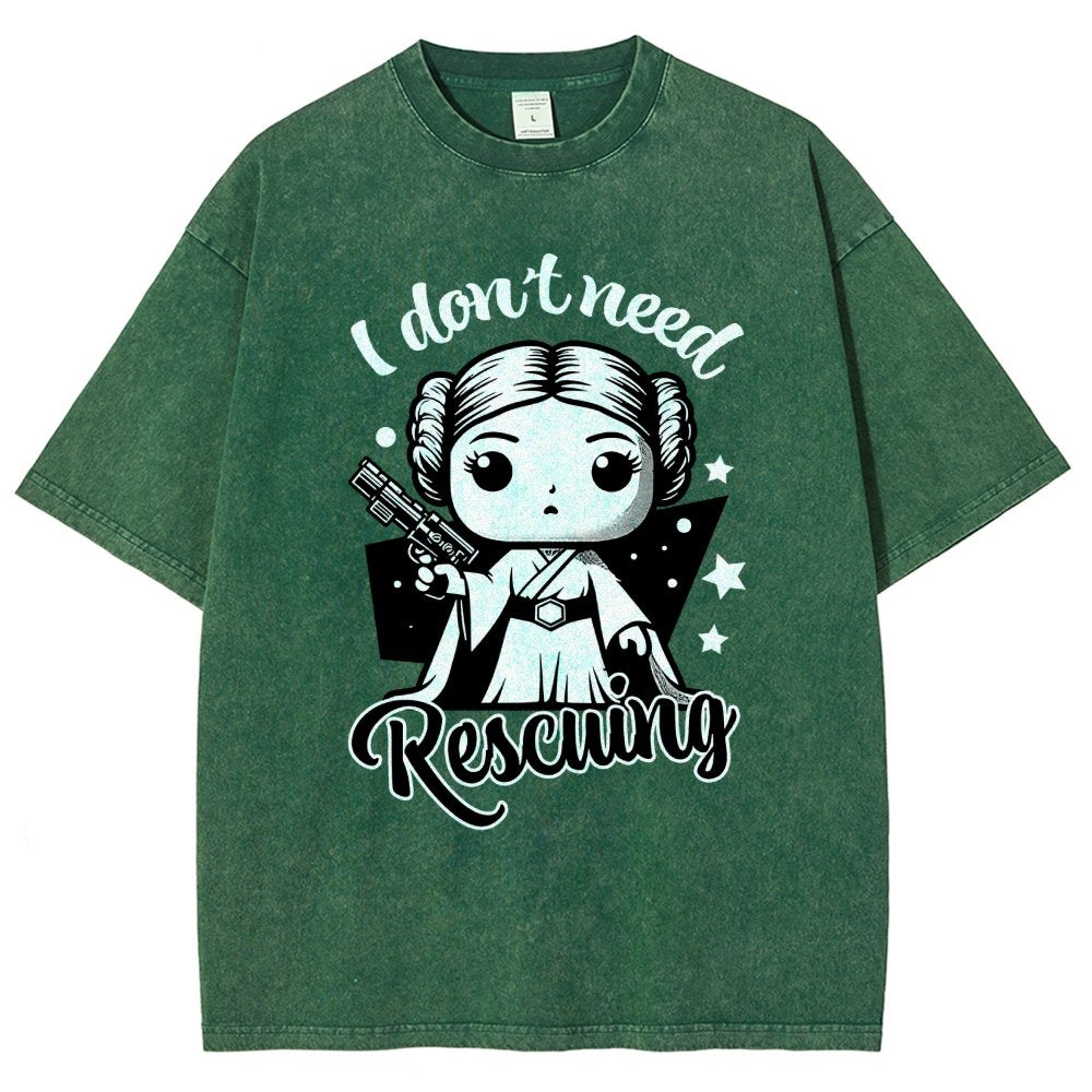 I Don't Need Rescuing Vintage Distressed T-shirt