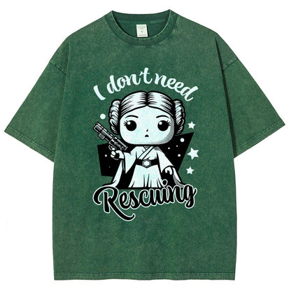 I Don't Need Rescuing Vintage Distressed T-shirt