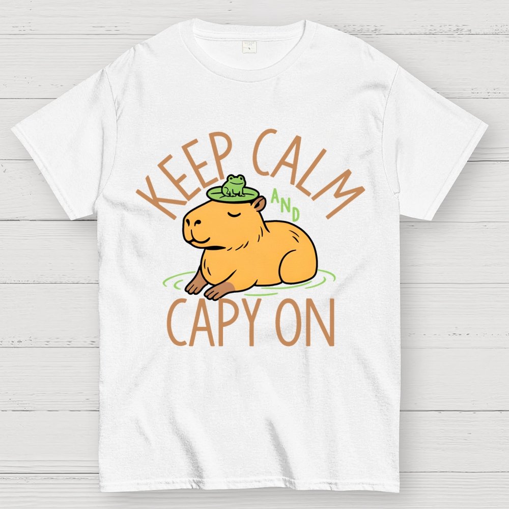 Keep Calm And Capy On Geek T-Shirt