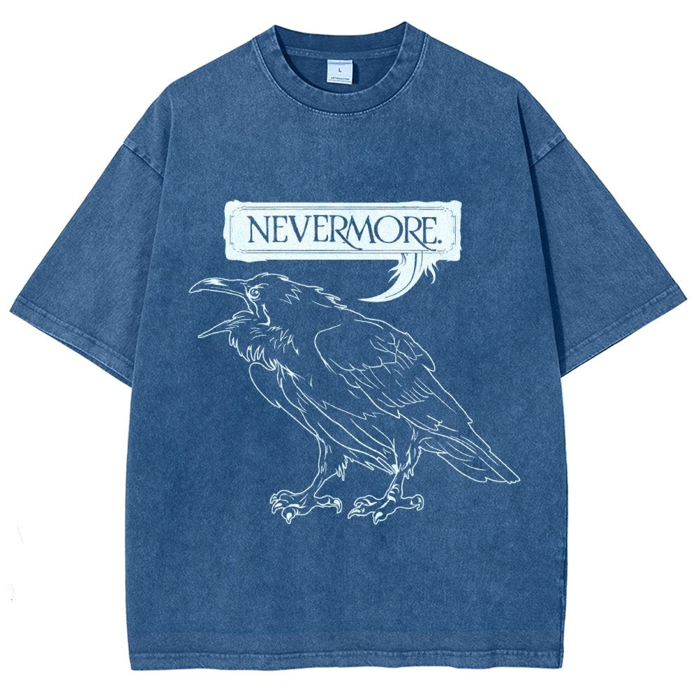 Nevermore Raven Vintage Distressed T-shirt