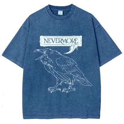 Nevermore Raven Vintage Distressed T-shirt