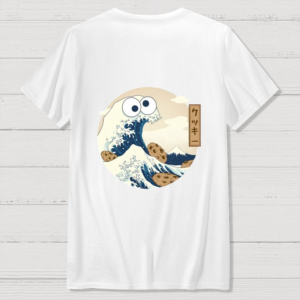 Cookiegawa Wave Nerdy Front And Back Printing Geek T-Shirt