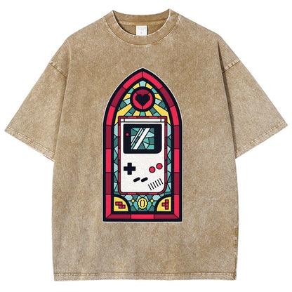 8bit Stained Glass Vintage Distressed T-shirt