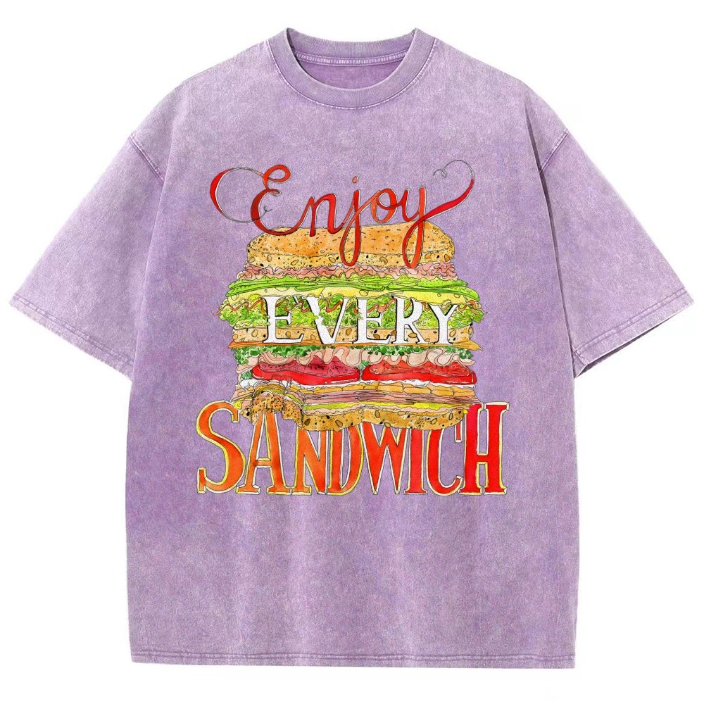 Enjoy Every Sandwich  Vintage Distressed T-shirt