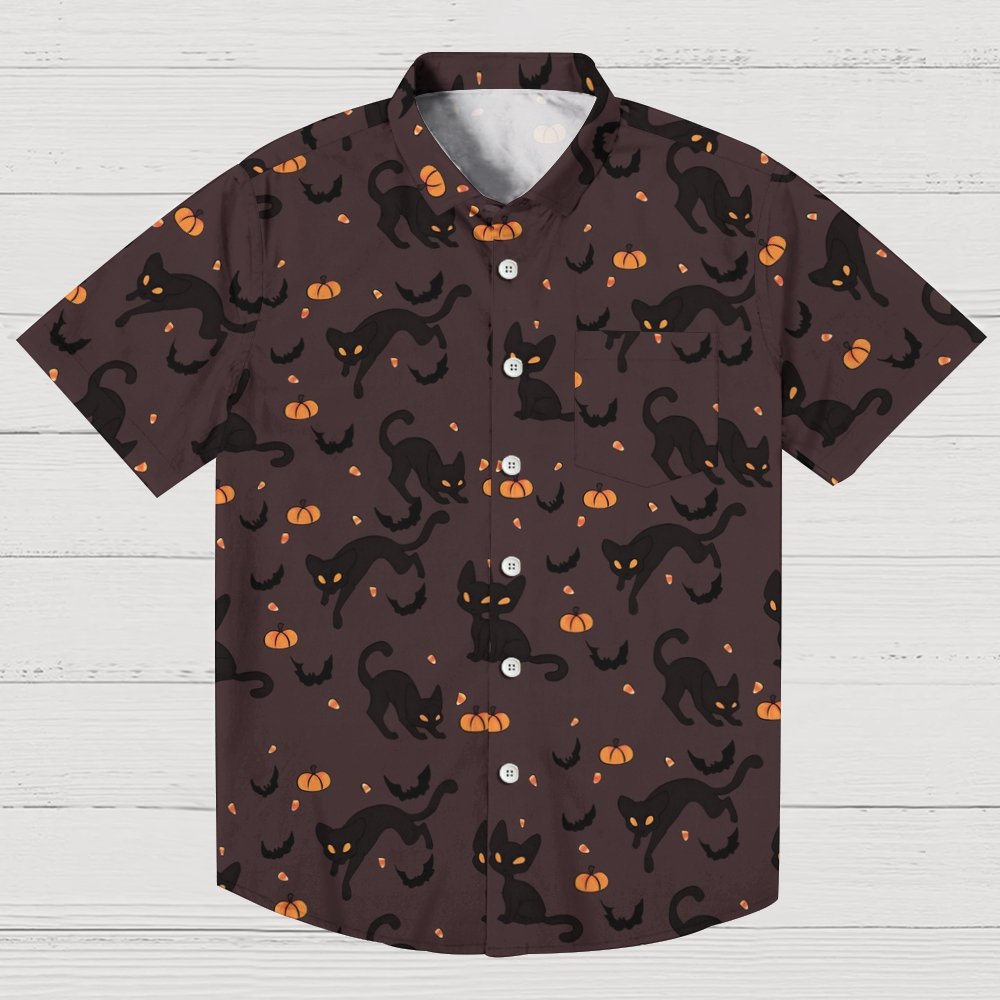 Black Cat Halloween Geeky Shirt