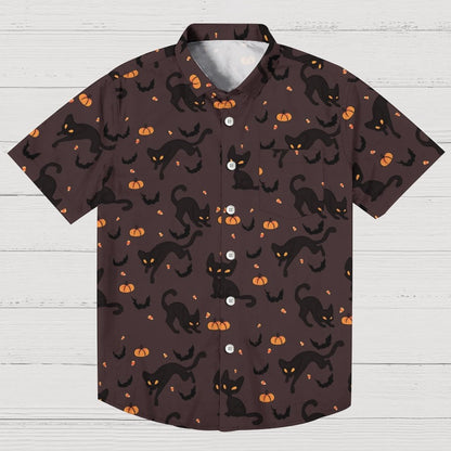 Black Cat Halloween Geeky Shirt