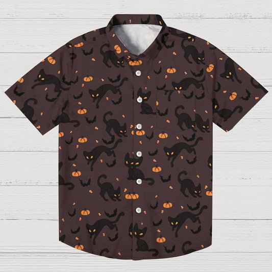 Black Cat Halloween Geeky Shirt