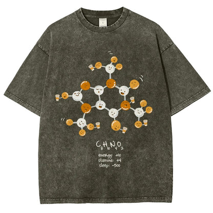 Caffeine Power Up Vintage Distressed T-shirt