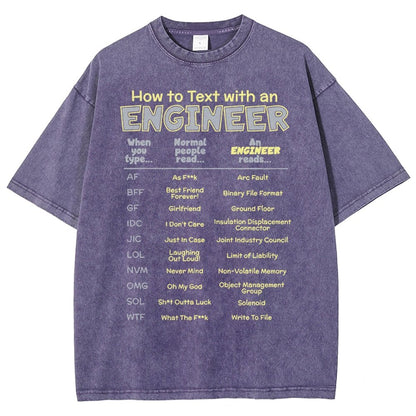 How To Text With An Engineer Vintage Distressed T-shirt
