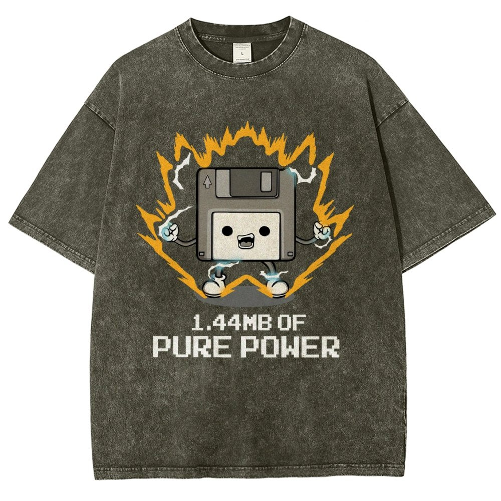 1.44mb of pure power Vintage Distressed T-shirt