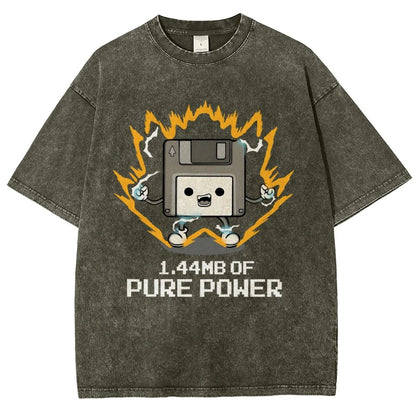 1.44mb of pure power Vintage Distressed T-shirt