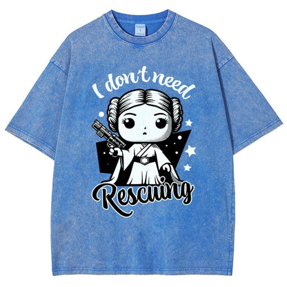 I Don't Need Rescuing Vintage Distressed T-shirt