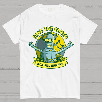 Save The Earth Kill All Humans Geek T-Shirt