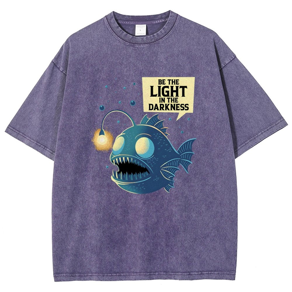 Funny Anglerfish Vintage Distressed T-shirt