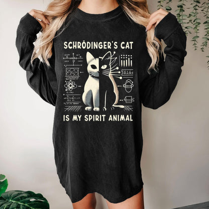 Schrodinger's Сat Science Washed Long Sleeve Tee