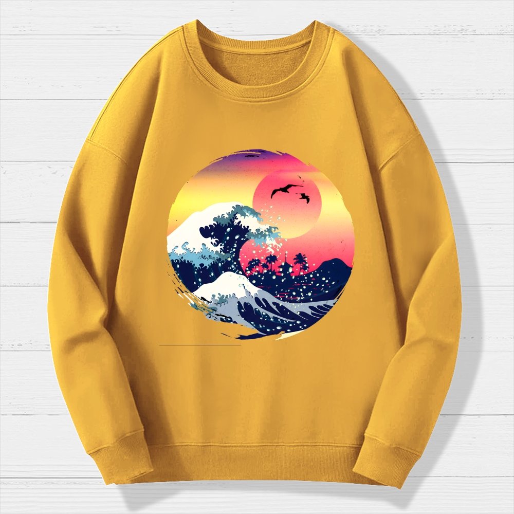 The Great Waves Geek Cotton Sweatshirt