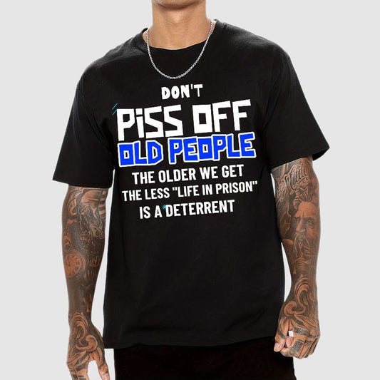 Don't Piss Off Old People Geek T-Shirt