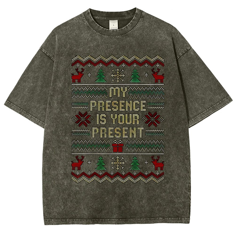 My Presence Is Your Present Vintage Distressed T-shirt