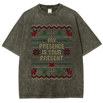 My Presence Is Your Present Vintage Distressed T-shirt