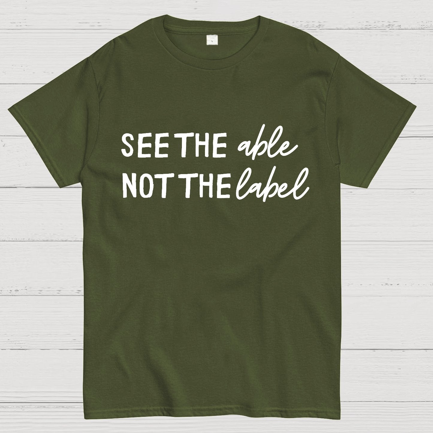 See the Able Not the Label Autism Geek T-Shirt