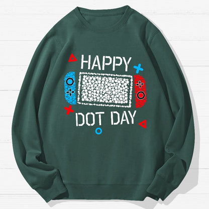 Happy International Dot Day Geek Cotton Sweatshirt