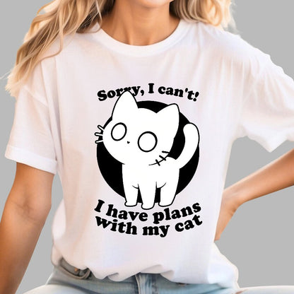 I Like Cats Not People - Cute Irony Pet Geek T-Shirt