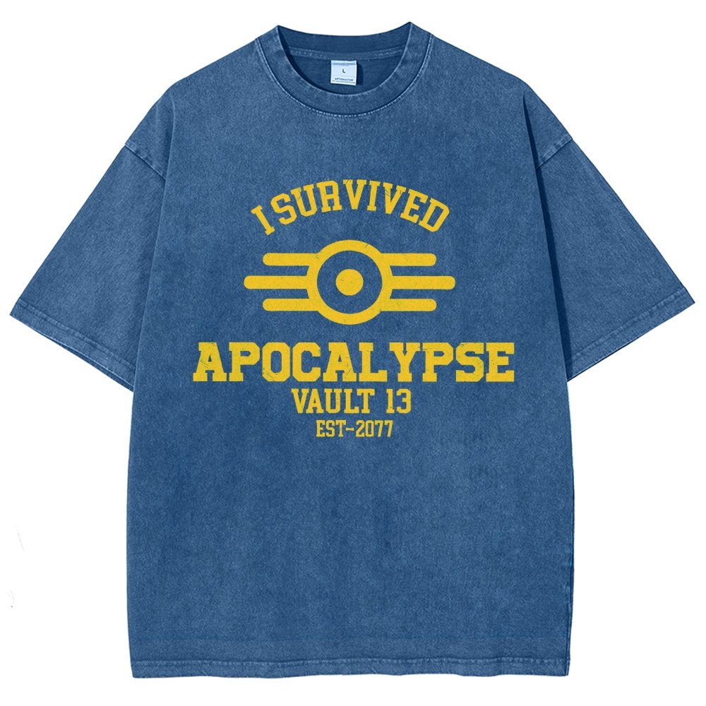 I Survived Apocalypse Vintage Distressed T-shirt