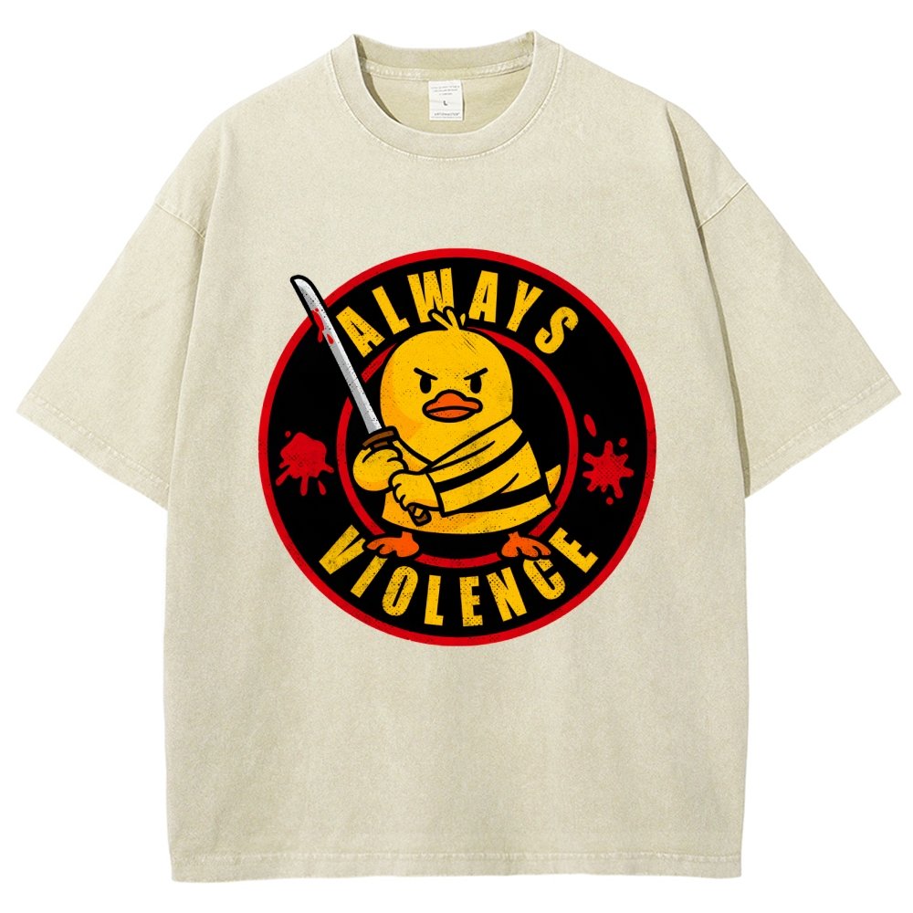Always Violence Vintage Distressed T-shirt