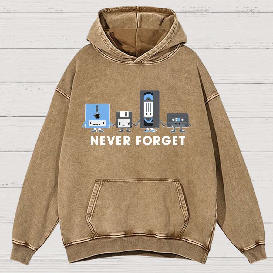 Never Forget Vintage Distressed Hoodie
