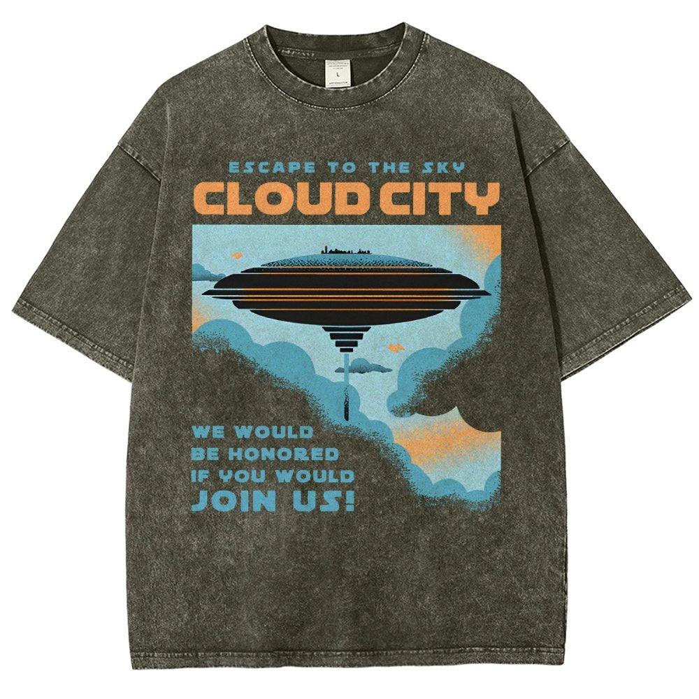 Sky City Vintage Distressed T-shirt