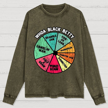 Whoa Black Betty Washed Long Sleeve Tee