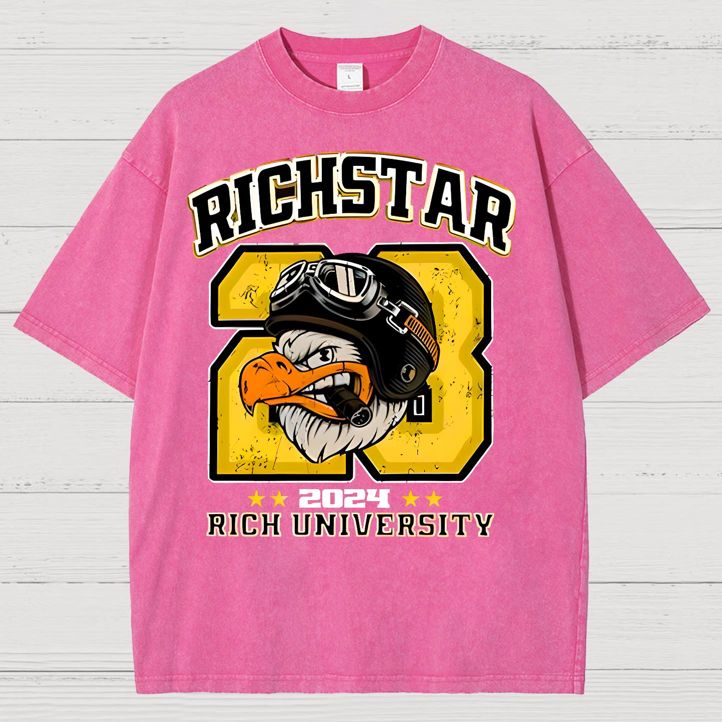 Rich Star Graphic Print Vintage Distressed T-shirt
