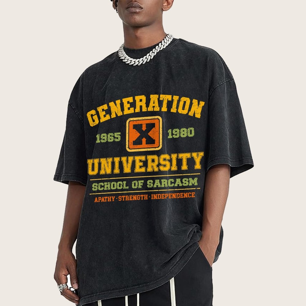 Generation X University Vintage Distressed T-shirt