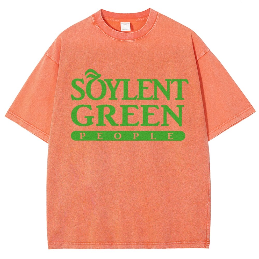 Mystery Green People Vintage Distressed T-shirt
