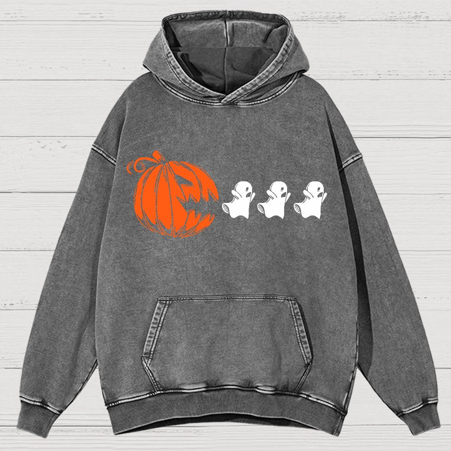 Funny Halloween Ghost Vintage Distressed Hoodie